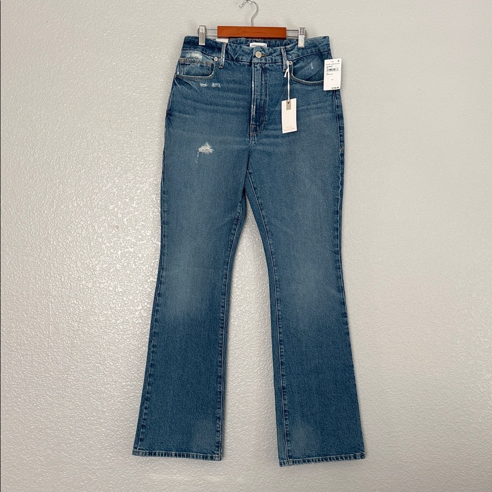 Good American Women's Boot Cut Jeans - Medium Blue Denim